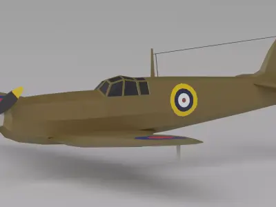 Supermarine Spitfire Royal Air Force Fighter WW2 3D model
