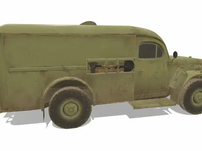 Dodge WC54 Low-poly 3D model