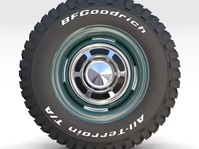 Toyota Land Cruiser FJ 40 Wheel 2 3D model