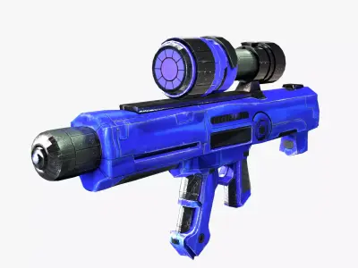 Suction Gun Low-poly 3D model