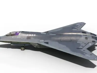 AVIC SAC J-50 J50 carrier-based fighter aircraft of Chinese Navy Low-poly 3D model
