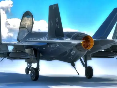 F35C Lightning II Rigged with high resolution cocpit Free 3D model