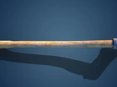 old axe Low-poly 3D model