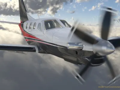 TBM 900 Socata high detailed airplane model 3D model