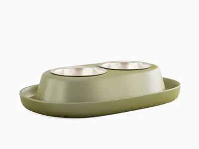 Plastic Pet Bowl 04 3D model