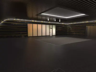 Showroom Low-poly 3D model