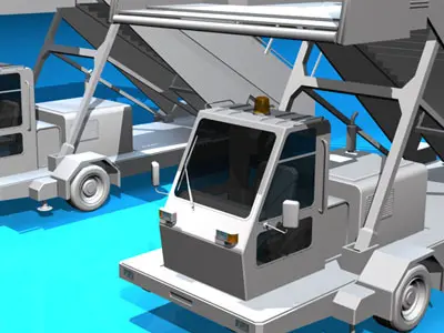 Airport stairs vehicle 3D model