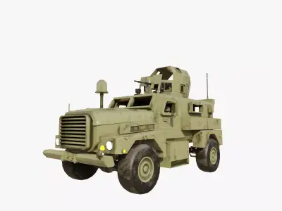 cougar 4x4 MRAP Low-poly 3D model