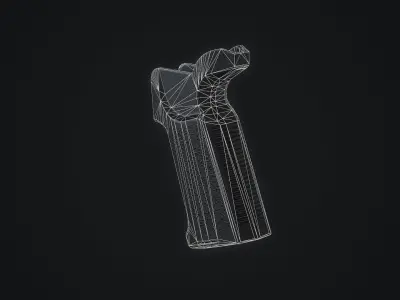 AR15M4 PDW PISTOL GRIP Low-poly 3D model