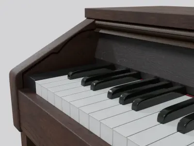 Modern Slim Piano - Clavinova Style Free 3D model