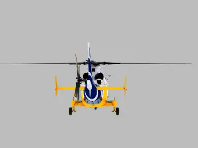 Agusta Westland AW109 Rigged Luxury Military Helicopter  3D model