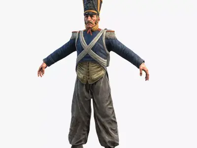 Soldier Grenadier Low-poly 3D model