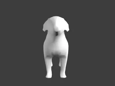 Lowpoly Dog 3D model Vray Ready Game Ready VR AR Ready Free low-poly 3D model