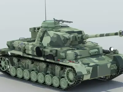 Panzer IV Tank Ausf G 3D model