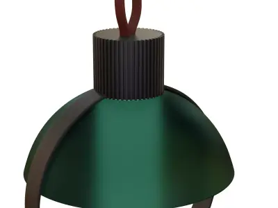 Stylized Hanging Lamp 3D Model Free low-poly 3D model