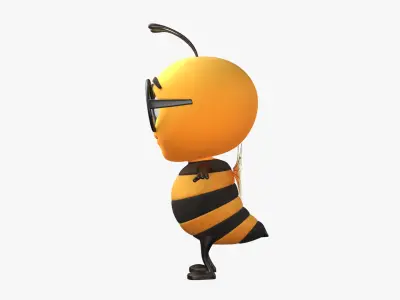 Cartoon Bee 3D model 2