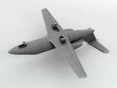  Embraer Phenom 100 Aircraft Low-poly 3D model