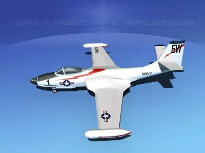 McDonnell F2H2 Banshee V10 3D model