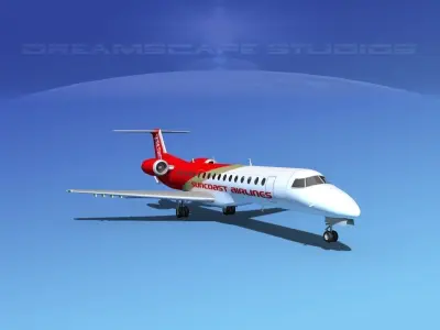 Embraer ERJ-145 SunCoast Airines 3D model