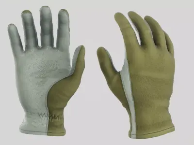 Nomex Flight Gloves Low-poly 3D model