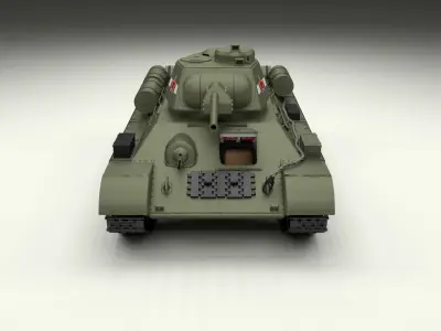 T34 76 Tank with Interior  3D model