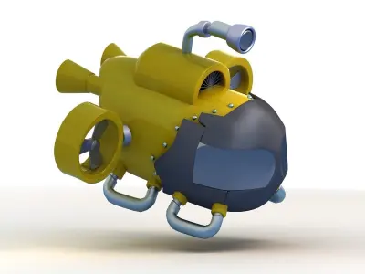 submarine seawolf navy attack deep vehicle nuclear missile 3D model