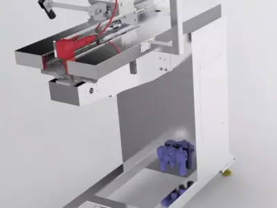 Circular tube welding mobile car 3D model