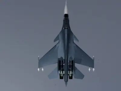 SUkhoi -30 mk Low-poly 3D model