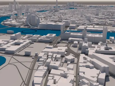 fragment of the city of London 3D model