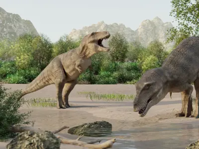 Monster Tyrannosaurus Rex Dinosaur Low-poly 3D model