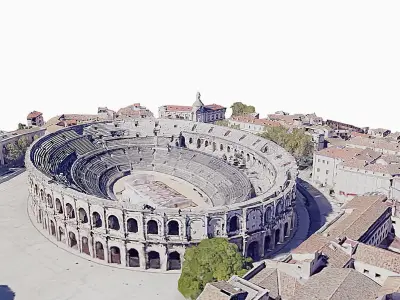 The Arena of Nimes Low-poly 3D model