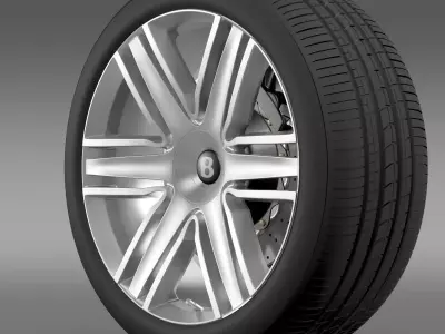 Bentley Continental GTC 2015 wheel 3D model