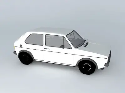 Volkswagen Golf Mk1 GTI Typ 17 1975 Free 3D model