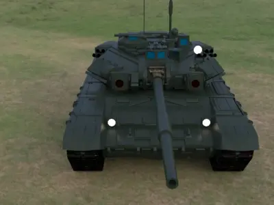 High-Quality T90A Main Battle Tank 3D Model Low-poly 3D model