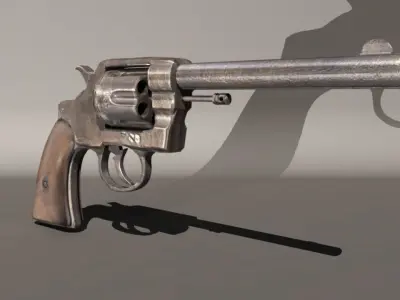Colt Revolver 1892 Low-poly 3D model