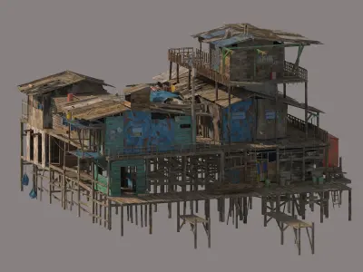Shanty town 3D model