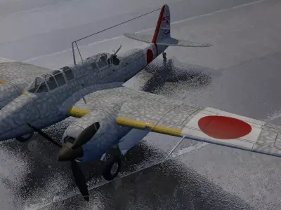 Kawasaki Ki-45 Toryu - aka Nick 3D model
