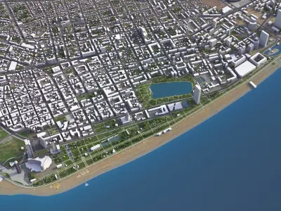 Batumi Low-poly 3D model