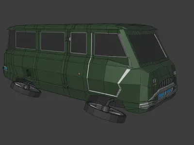 CyberDrunker hover car Free low-poly 3D model