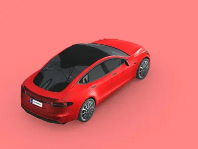 Tesla model S Plaid 2023 Free low-poly 3D model