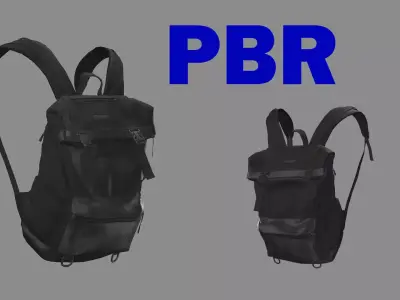 Backpack Camping Handle bag 05 Low-Poly 3D Model 3D model