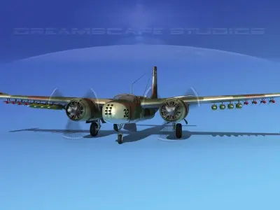 Douglas A-26K Invader IADF 3D model