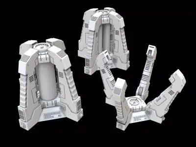 Power Generators - Sci-Fi Scenery pack of 3 3D Printable STL 3D print model