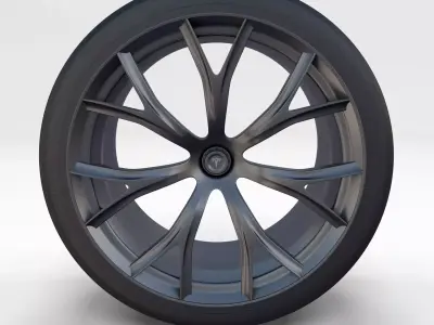 Tesla Roadster Rim 3D model