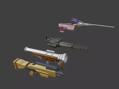 3D GUN SciFi 3D model