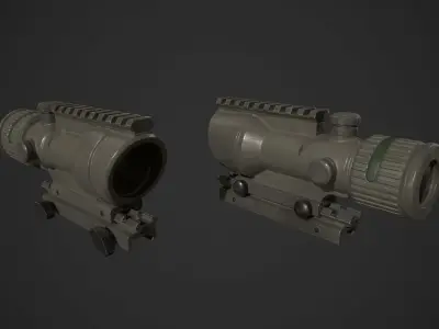ACOG Rifle Scope Low-poly 3D model