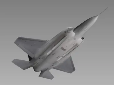 f35a fighter jet lowpoly 3d model Low-poly 3D model