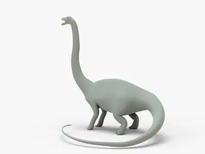 Diplodocus Rigged Basemesh Low-poly 3D model