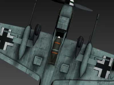 Ju87D - Ju87G2 Stuka 3D model