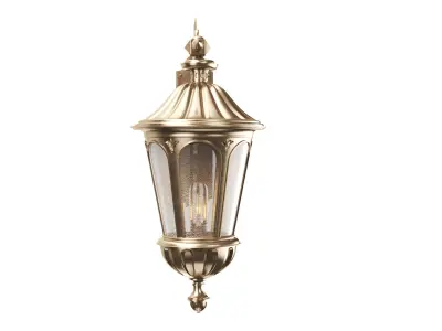 Two Bronze Wall Street Lights 3D model